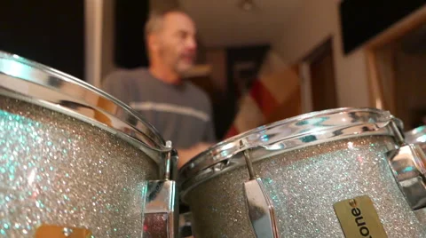 Playing Drums - Soft Focus Stock Footage 58457551