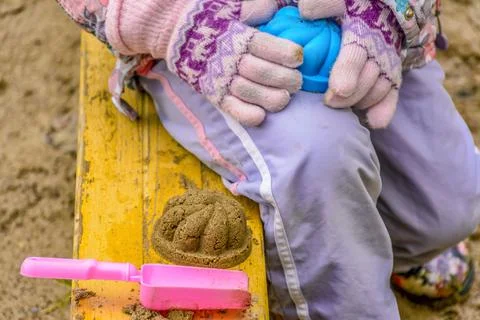 Playing Easter cakes in early spring, when it is still cold. Stock Photos
