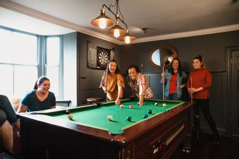 Playing Eight Ball Foto stock