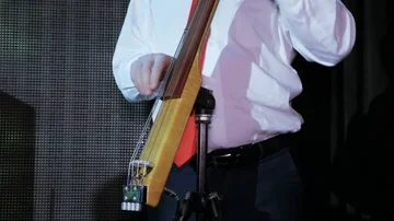 Playing an electric bass Stock-Footage 86112255