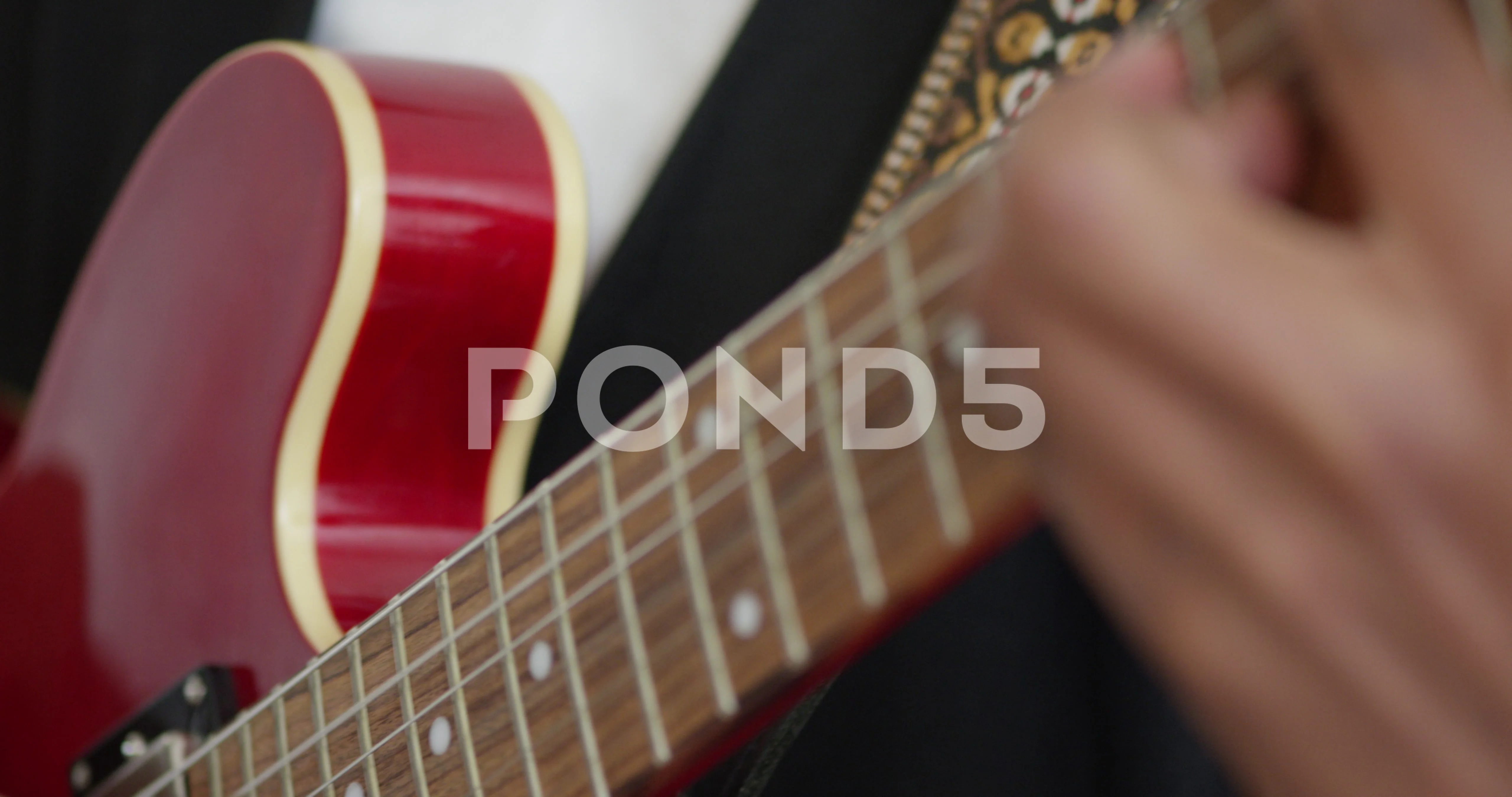 Playing Electric Guitar Close Up Stock Video Pond5