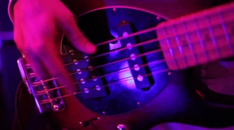 Playing the electric guitar close up Stock Footage 64917460