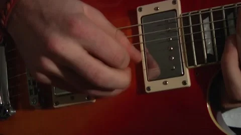 Playing Electric Guitar Fast 库存影片 56892652