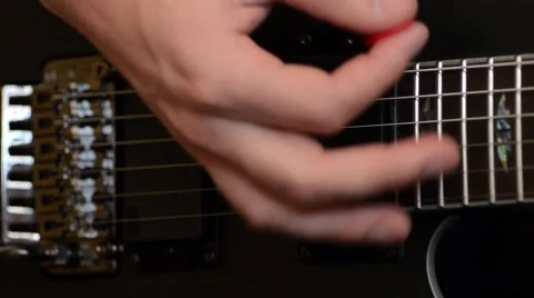 Playing Electric Guitar Stock Footage 50691245