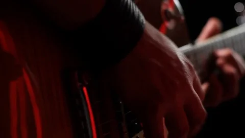 Playing electric guitar Stock Footage 77047502