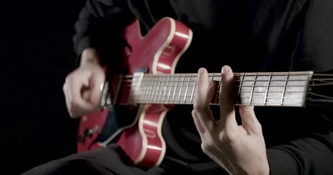 Playing electric guitar Video stock 101683356