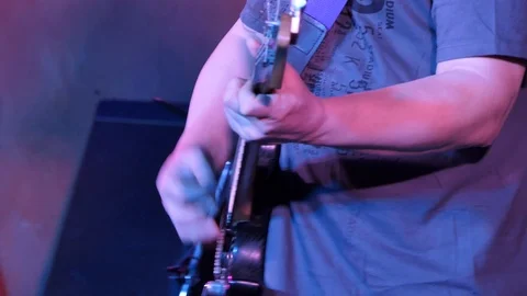 Playing the electric guitar Stock-Footage 105566635