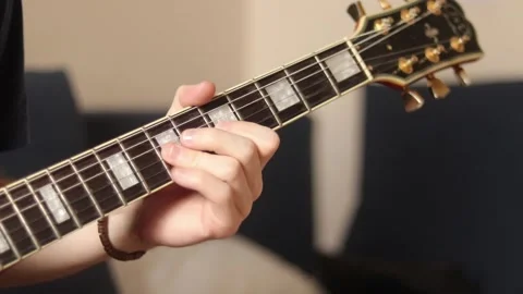 Playing electric guitar 動画素材 144046939