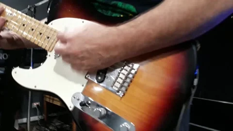 Playing the electric guitar Stock Footage 152740845