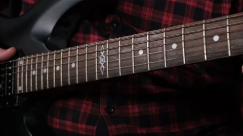 Playing electric guitar Stock Footage 228989756
