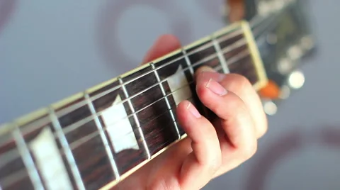 Playing electric guitar,close up of hand Stock Footage 40688312
