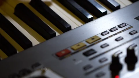 Playing electronic piano Video stock 101576021