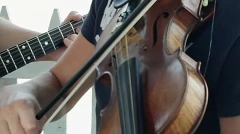 Playing the Fiddle Stock Footage 11490928
