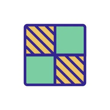 The playing field of chess icon vector outline illustration Stock Illustration