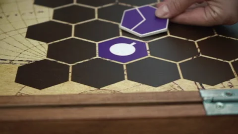 Playing field in the form of honeycombs board game Stock Footage 199626913