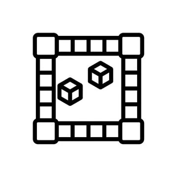 Playing field table icon vector outline illustration Stock Illustration