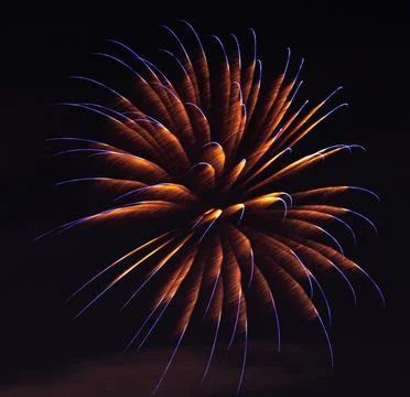 Playing with fireworks in the night sky-2 Stock Photos