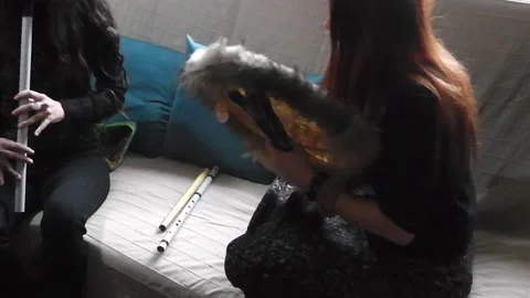 Playing the flute! Part 3 Stock-Footage 145925405