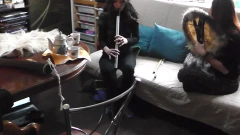 Playing the flute! Part 4 Stock-Footage 145925180