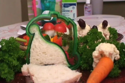 Playing with food Stock Footage 611342