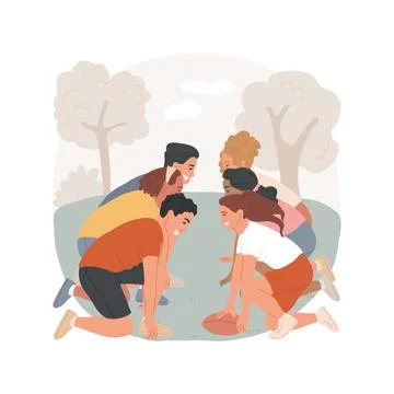Playing for fun isolated cartoon vector illustration. Ilustración de archivo