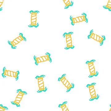 Playing funny pet toy vector seamless pattern Stock Illustration