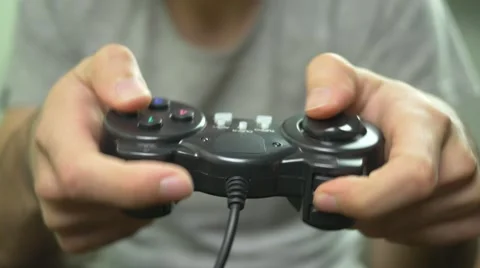 Playing With Game Controller Young Man HD Stock Footage 45031186