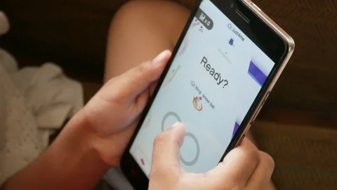 Playing Game On A Smartphone Stock Footage 120720261