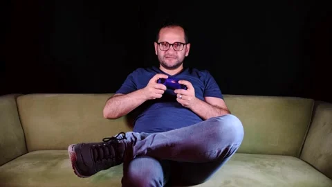 Playing game winning Stock Footage 255525448