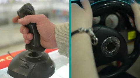 Playing Games Console Close Up, Playing Video Game With Joystick Stock Footage 58697458