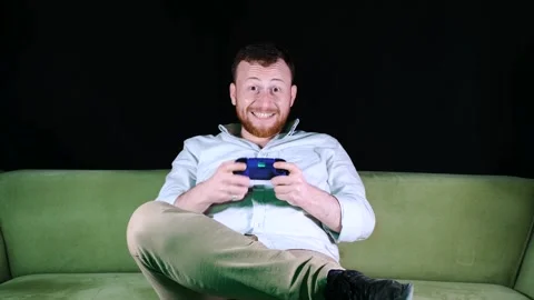 Playing games with joyistic Stock Footage 249208601