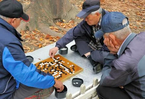 Playing go Stock Photos