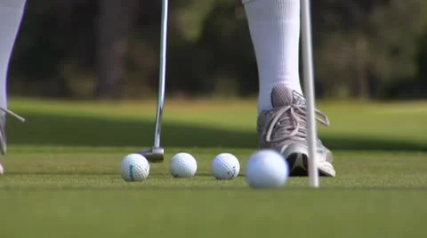 Playing golf close-up Stock Footage 8966619