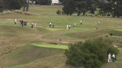 Playing golf Stock Footage 712076