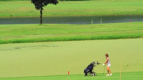 Playing golf Stock-Footage 25423064