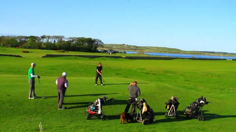 Playing golf 動画素材 38361348