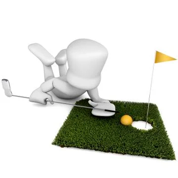Playing golf Stock Illustration