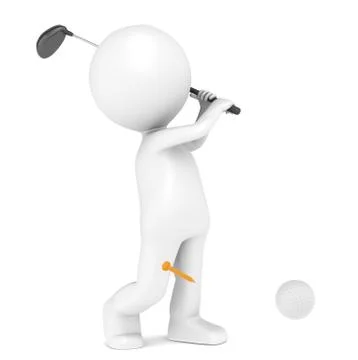 Playing Golf Stock Illustration