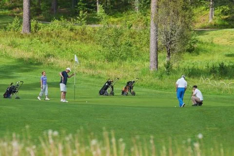 Playing golf. Stock Photos