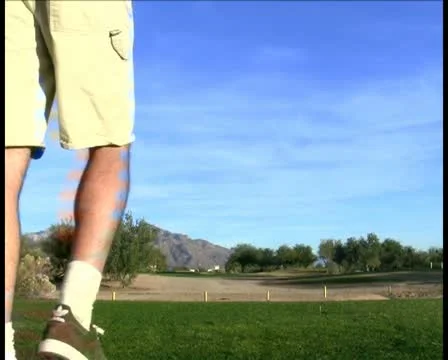 Playing golf V3 - PAL Stock Footage 12057228