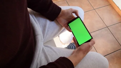 Playing on the green screen Stock Footage 129767957