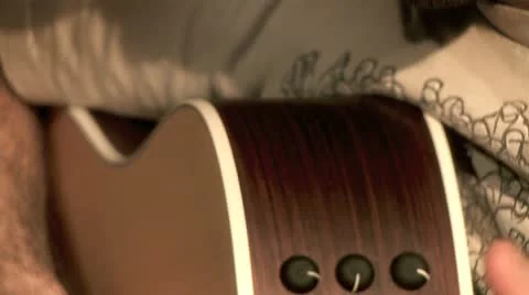 Playing on the Guitar 10 Stock Footage 10904836