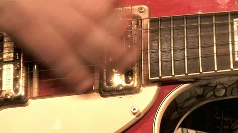 Playing on the Guitar 16 Stock Footage 10905782