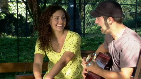 Playing Guitar 254 Stock Footage