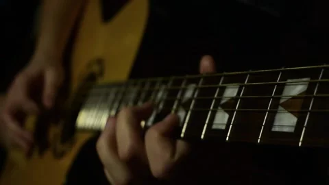 Playing the guitar 3 Stock Footage 236423487