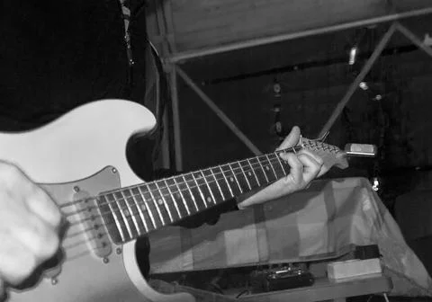 Playing the guitar 3 Stock Photos