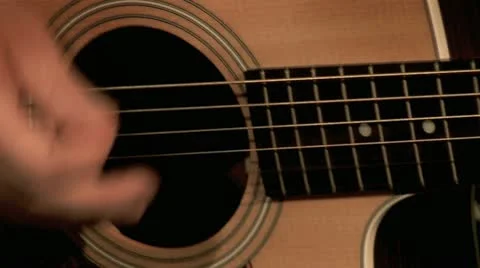 Playing on the Guitar 8 Stock Footage 10904201