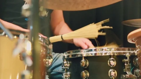 Playing the guitar and drums Stock Footage 128918657