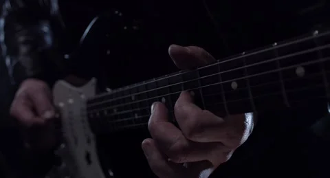 Playing guitar close up Stock Footage 153918514