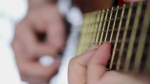 Playing guitar, close up video Video stock 47698591
